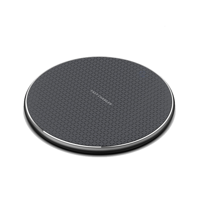 Custom Logo Slim Metal Universal Qi 10W Smart Phone Wireless Charger for samsung phones