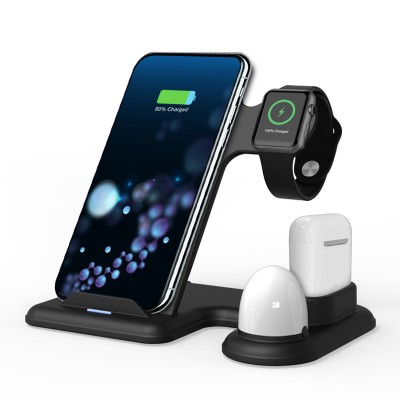 New Arrival 2020 Multi 4 In 1 Qi-Certified Bedside Portable Cell Phone Fast Wireless Charger Dock Station With Desk Lamp